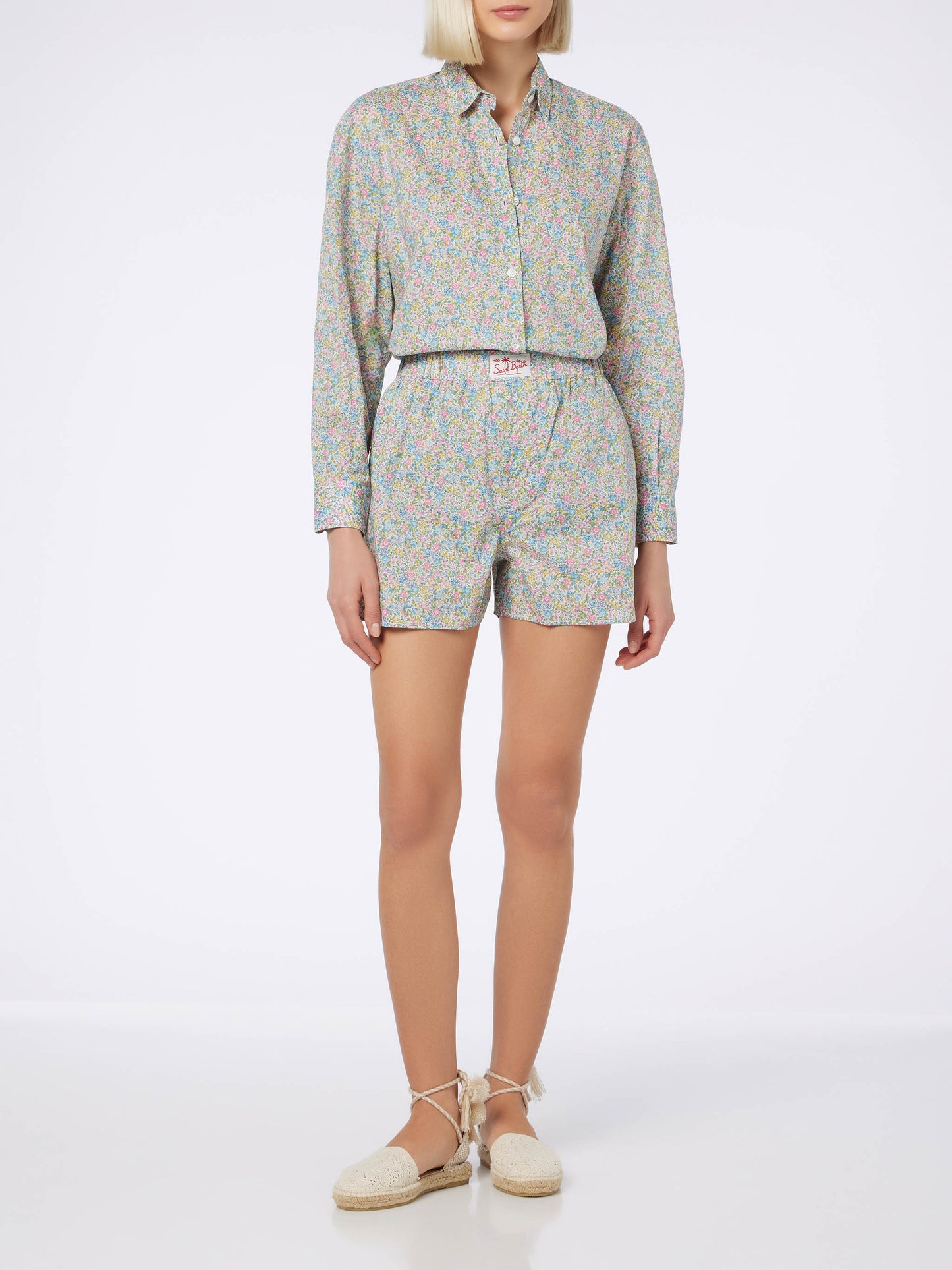 Woman cotton shirt Brigitte with Emma & Georgina print  | MADE WITH LIBERTY FABRIC