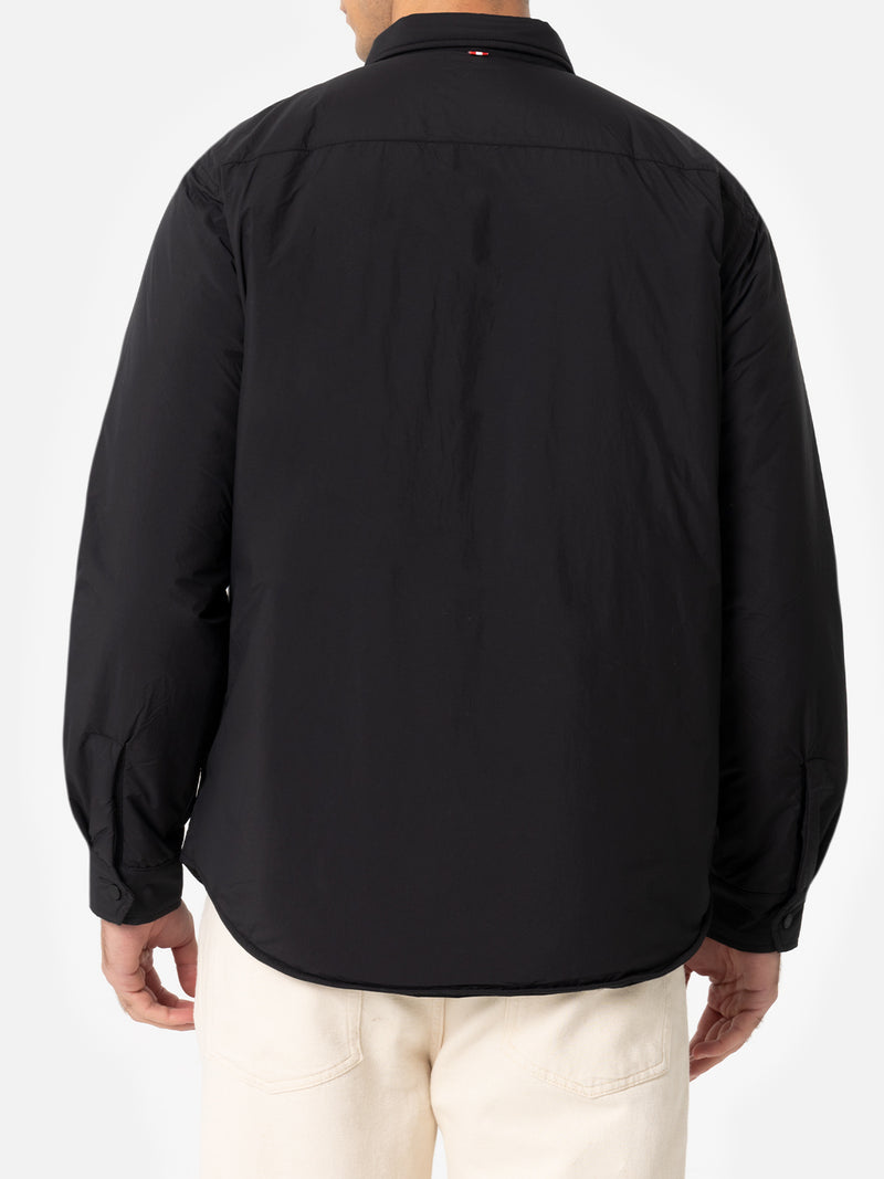 Man black overshirt Chalet with St. Barth embroidery