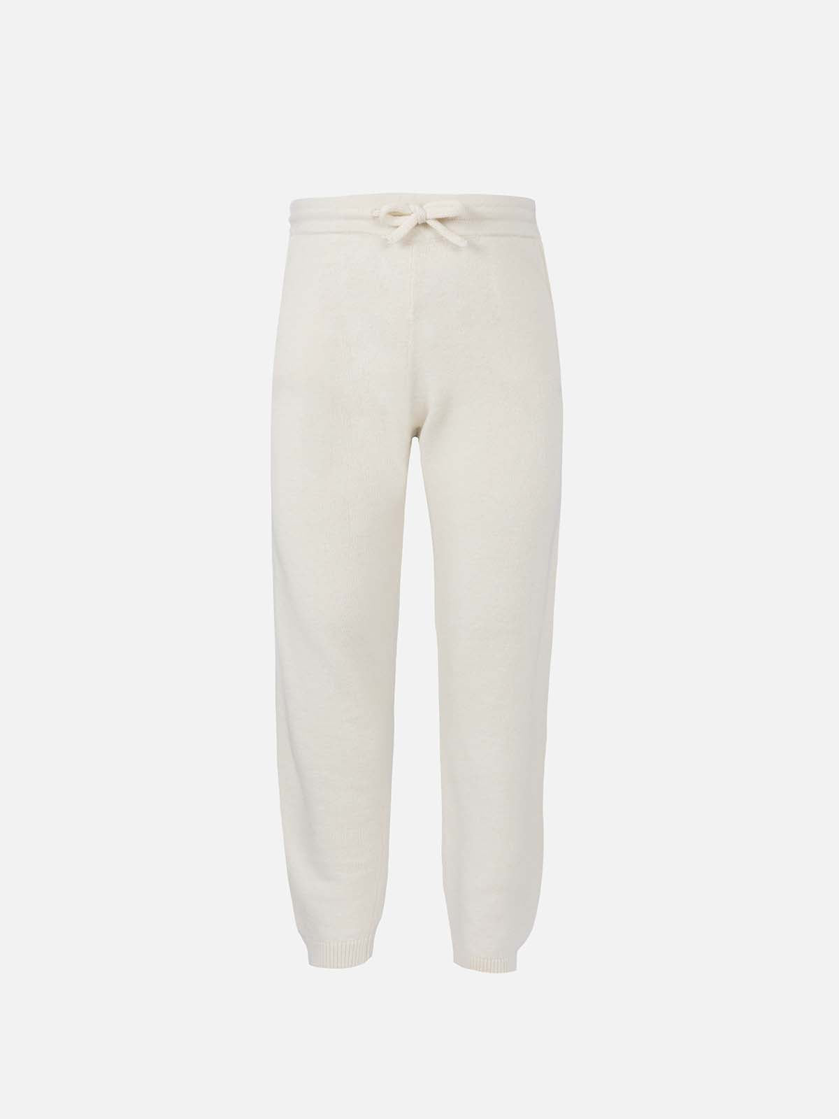 Girl off-white cashmere blend jogger pants - MC2 Saint Barth