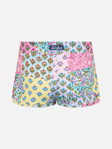 Mädchen-Strandshorts Coco mit Blumendruck