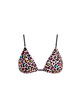 Woman triangle top with leopard print