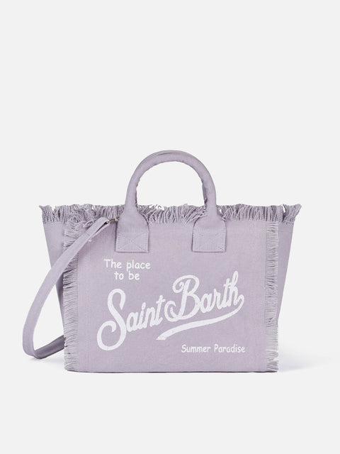 Colette lilac cotton canvas handbag - MC2 Saint Barth
