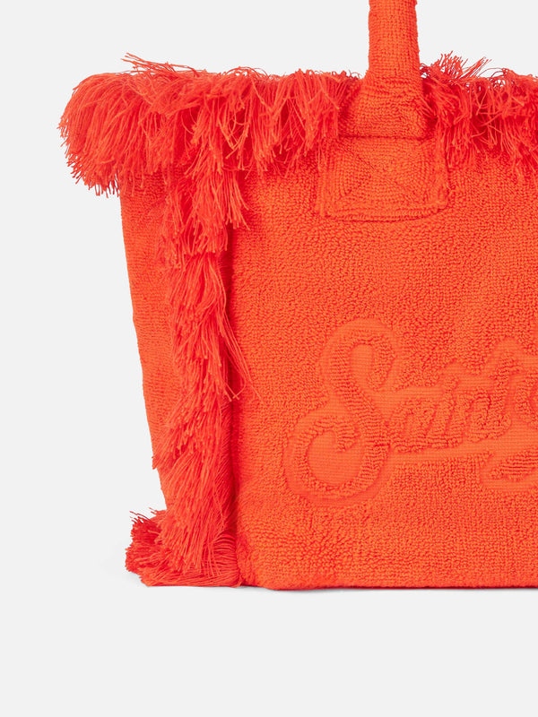 Colette orangefarbene Frottee-Handtasche