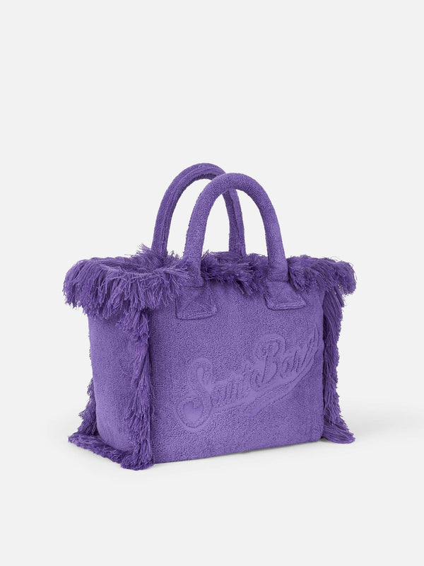 Colette purple terry soft handbag