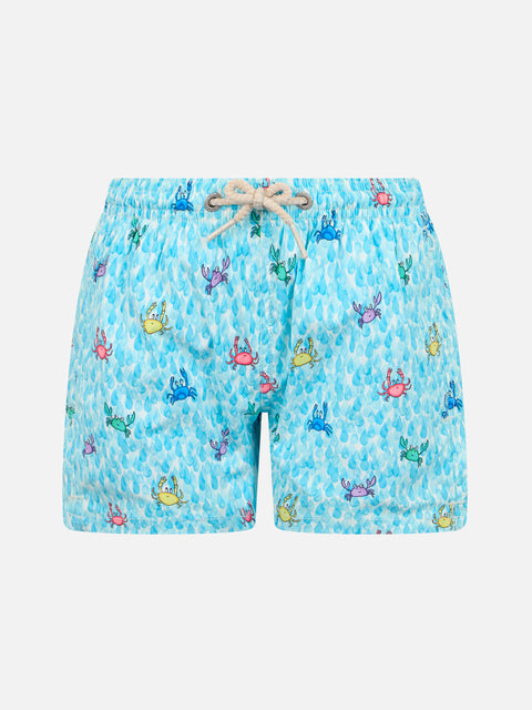 Boy Comfort Light swim shorts with crabs print - MC2 Saint Barth