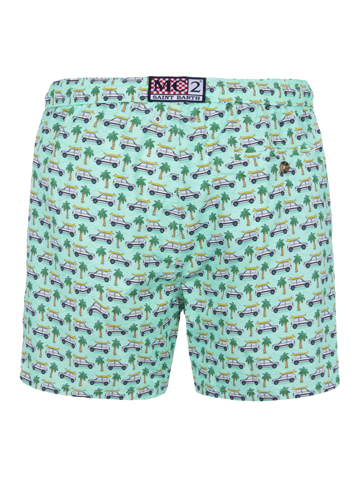 Herren-Badeshorts aus leichtem Stoff Lighting Micro Fantasy mit Panda-Aufdruck | PANDA-SONDERAUSGABE