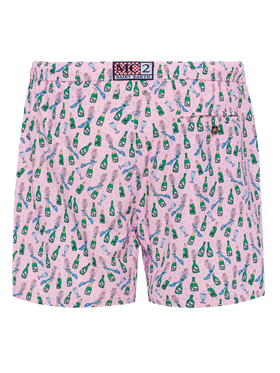 Badeshorts aus leichtem Stoff „Lighting“ mit Sabrage- und Flaschendruck