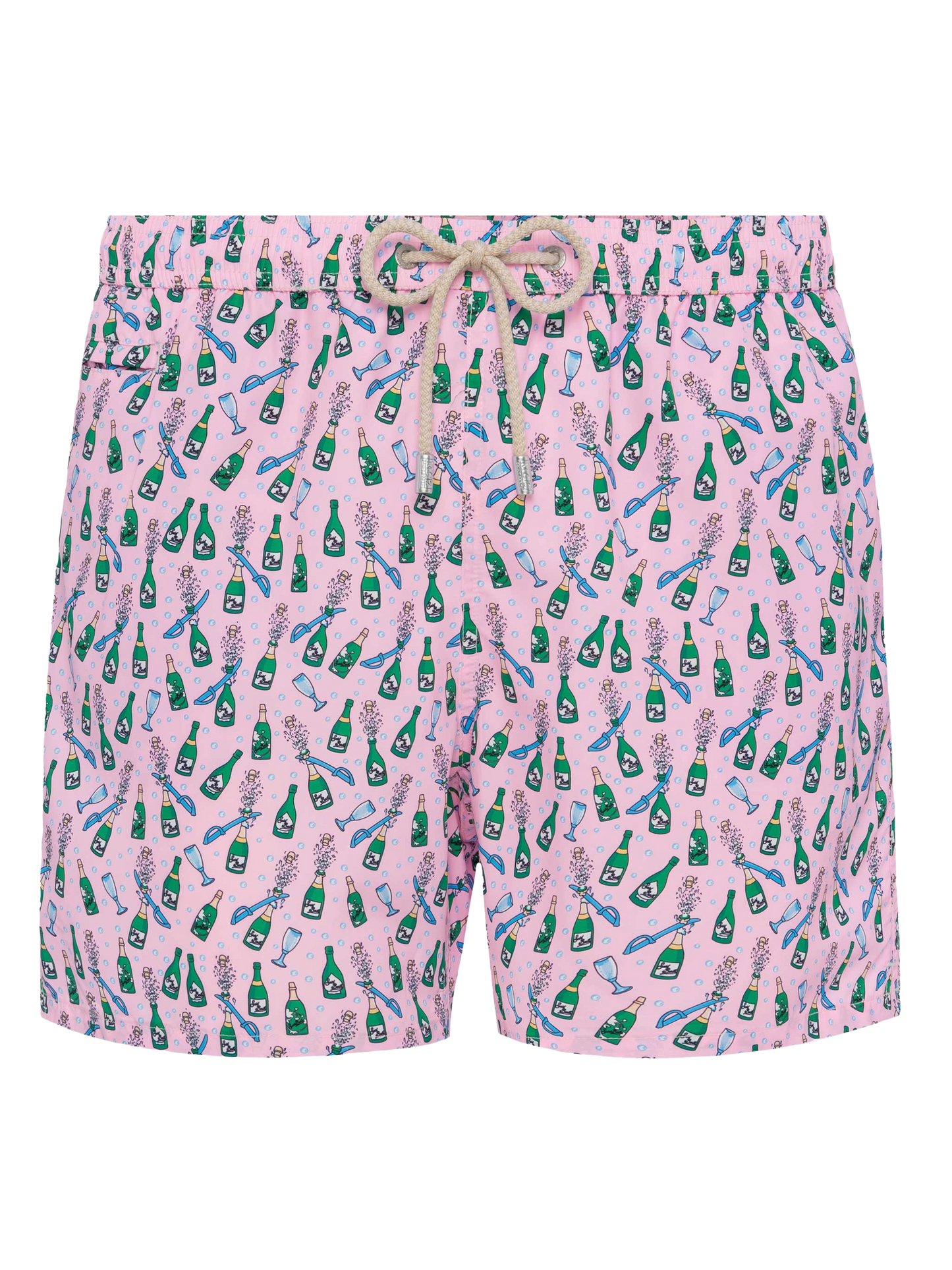 Badeshorts aus leichtem Stoff „Lighting“ mit Sabrage- und Flaschendruck