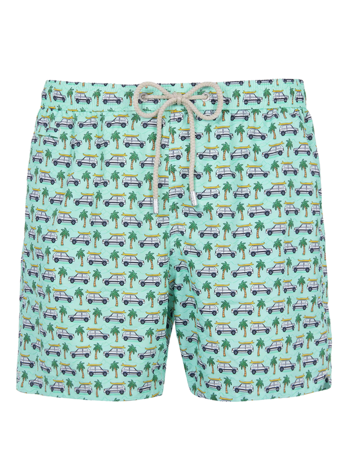 Herren-Badeshorts aus leichtem Stoff Lighting Micro Fantasy mit Panda-Aufdruck | PANDA-SONDERAUSGABE