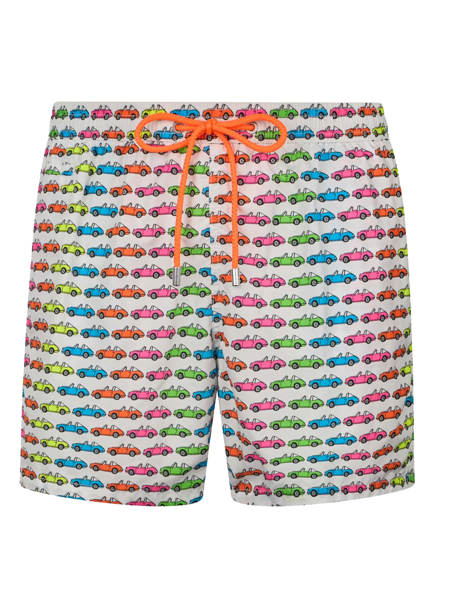 Man lightweight fabric swim-shorts Lighting Micro Fantasy with car print