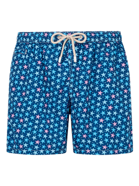 Costume da bagno da uomo in tessuto leggero Lighting Micro Fantasy con stampa stelle marine