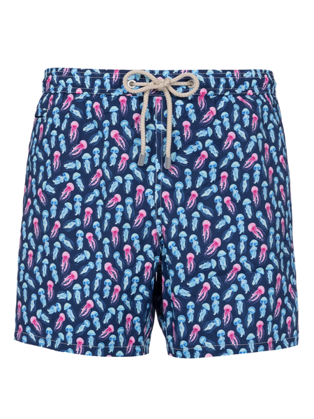 Comfort Light classic stretch swim shorts with jellyfishes print