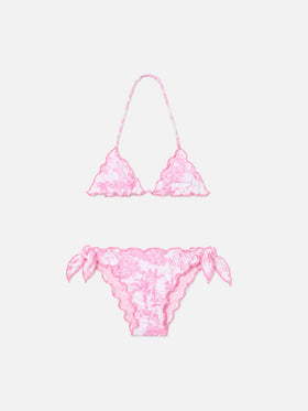 Bikini elástico Cris con estampado toile de jouy 