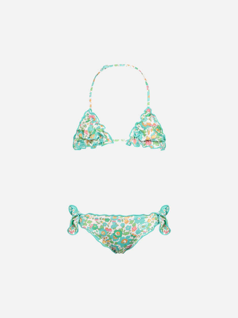 Girl classic triangle bikini Cris with Betsy print | MADE WITH LIBERTY FABRIC