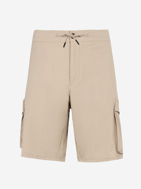 Beige technic fabric bermuda shorts Deck