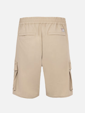 Beige technic fabric bermuda shorts Deck