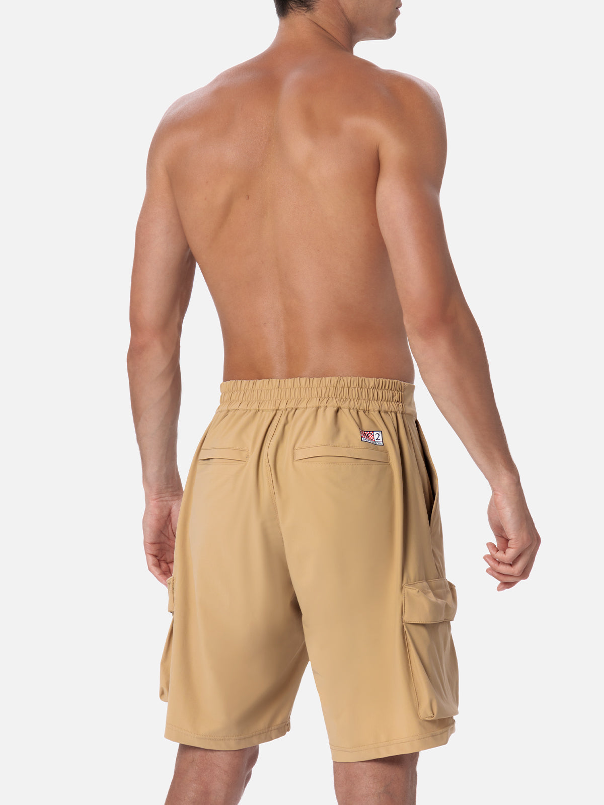 Beige technic fabric bermuda shorts Deck
