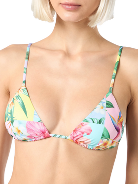 Patch flower color triangle bikini - MC2 Saint Barth