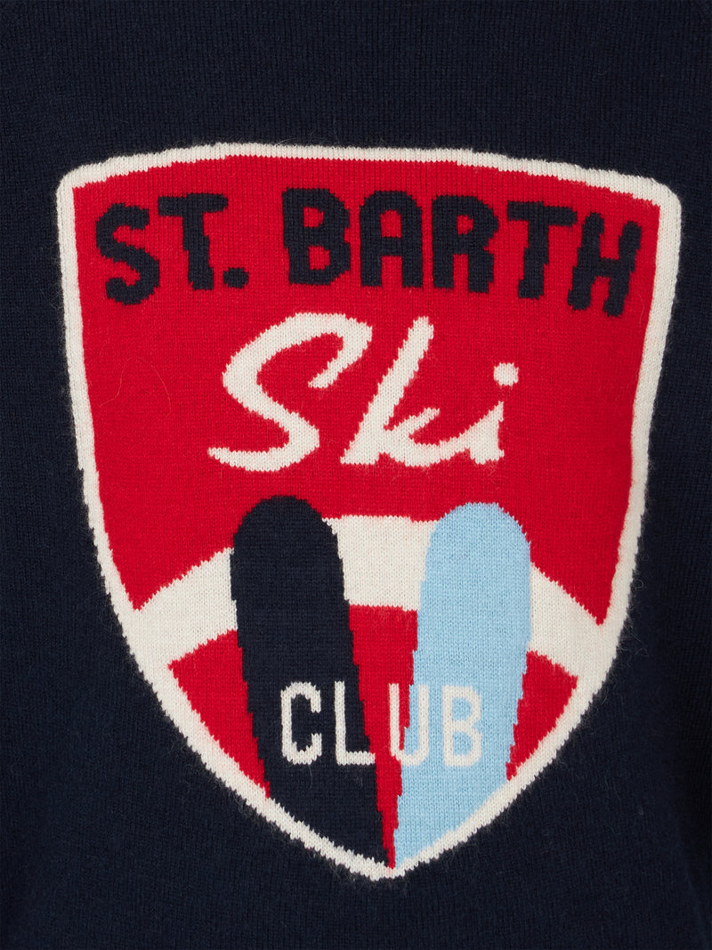 Jungenpullover mit Rundhalsausschnitt und St. Barth Ski Club-Aufdruck