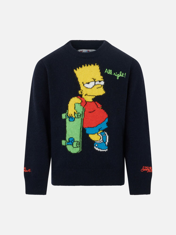 Boy crewneck sweater with Bart Simpson print |THE SIMPSON SPECIAL EDITION