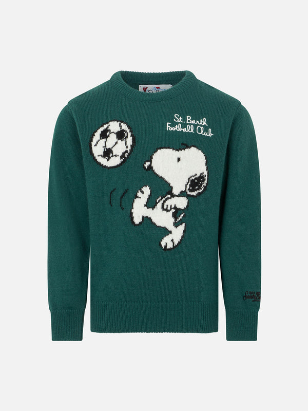 Rundhalspullover für Jungen mit Snoopy-Fußball-Jacquard-Print | SNOOPY – PEANUTS™ SONDEREDITION