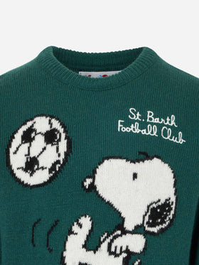 Boy crewneck sweater with Snoopy football jacquard | SNOOPY - PEANUTS™ SPECIAL EDITION