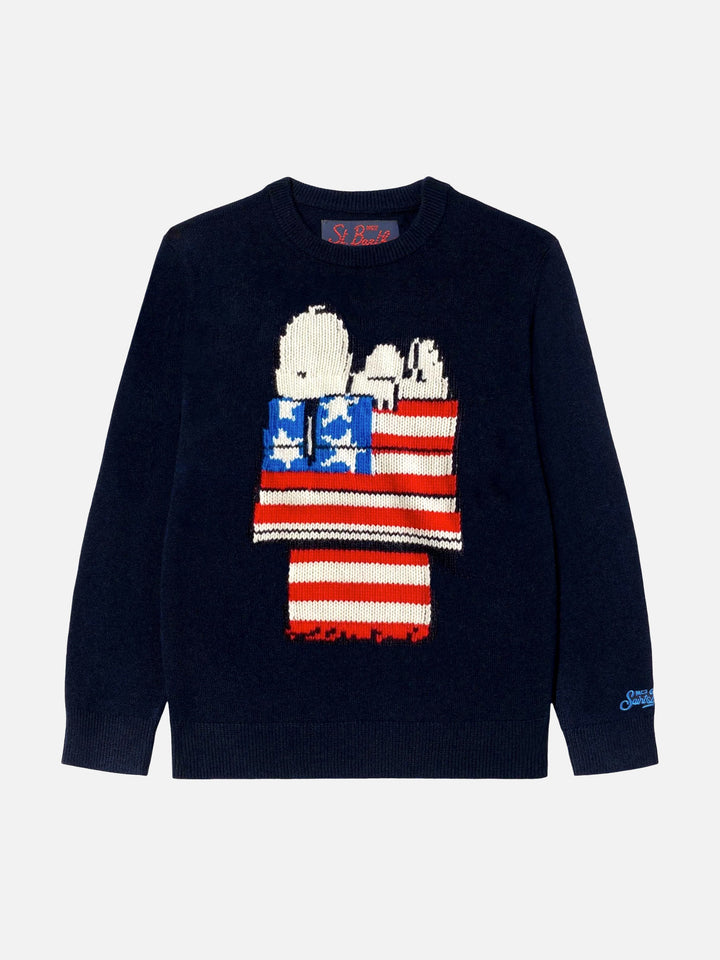 Maglia bambino con stampa jacquard Snoopy | Edizione speciale Peanuts™