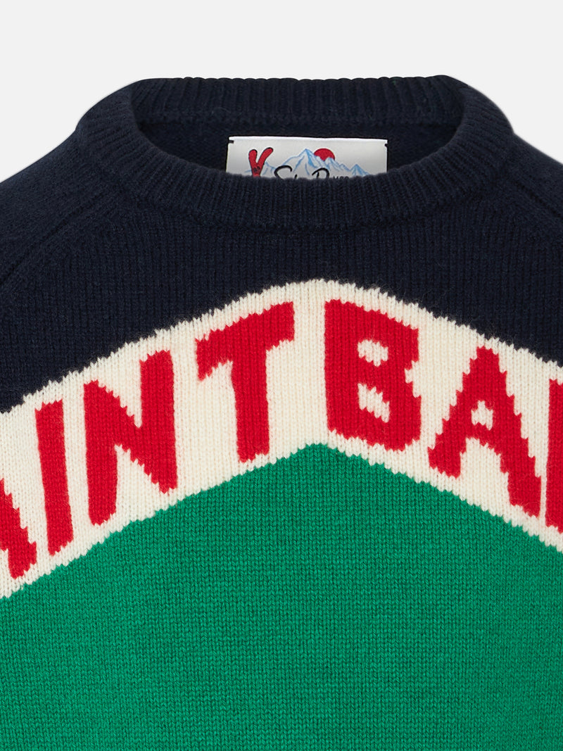 Maglia da bambino girocollo con stampa Saint Barth