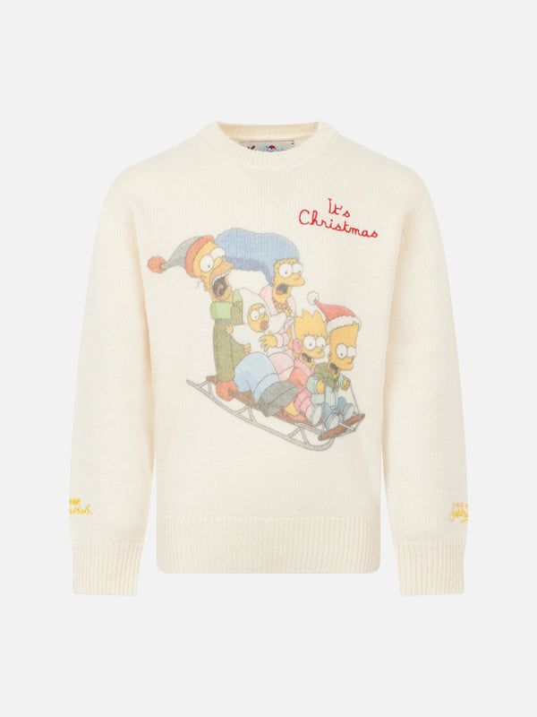 Boy crewneck sweater with The Simpson family jacquard | THE SIMPSONS SPECIAL EDITION