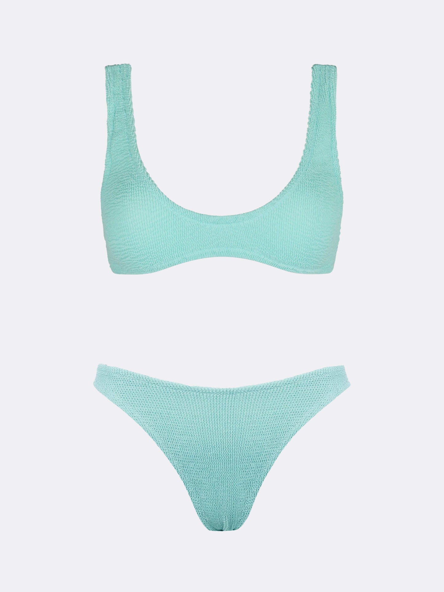 Bikini a bralette verde salvia crinkle Pamy Elise
