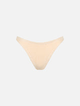 Woman beige classic crinkle swim briefs Elise