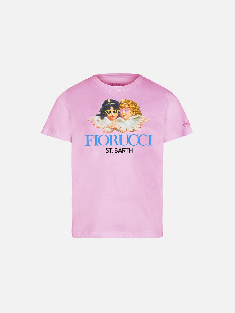 Girl cotton jersey crewneck t-shirt Elly with Fiorucci print | FIORUCCI SPECIAL EDITION