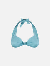 Bralette azzurra lucida