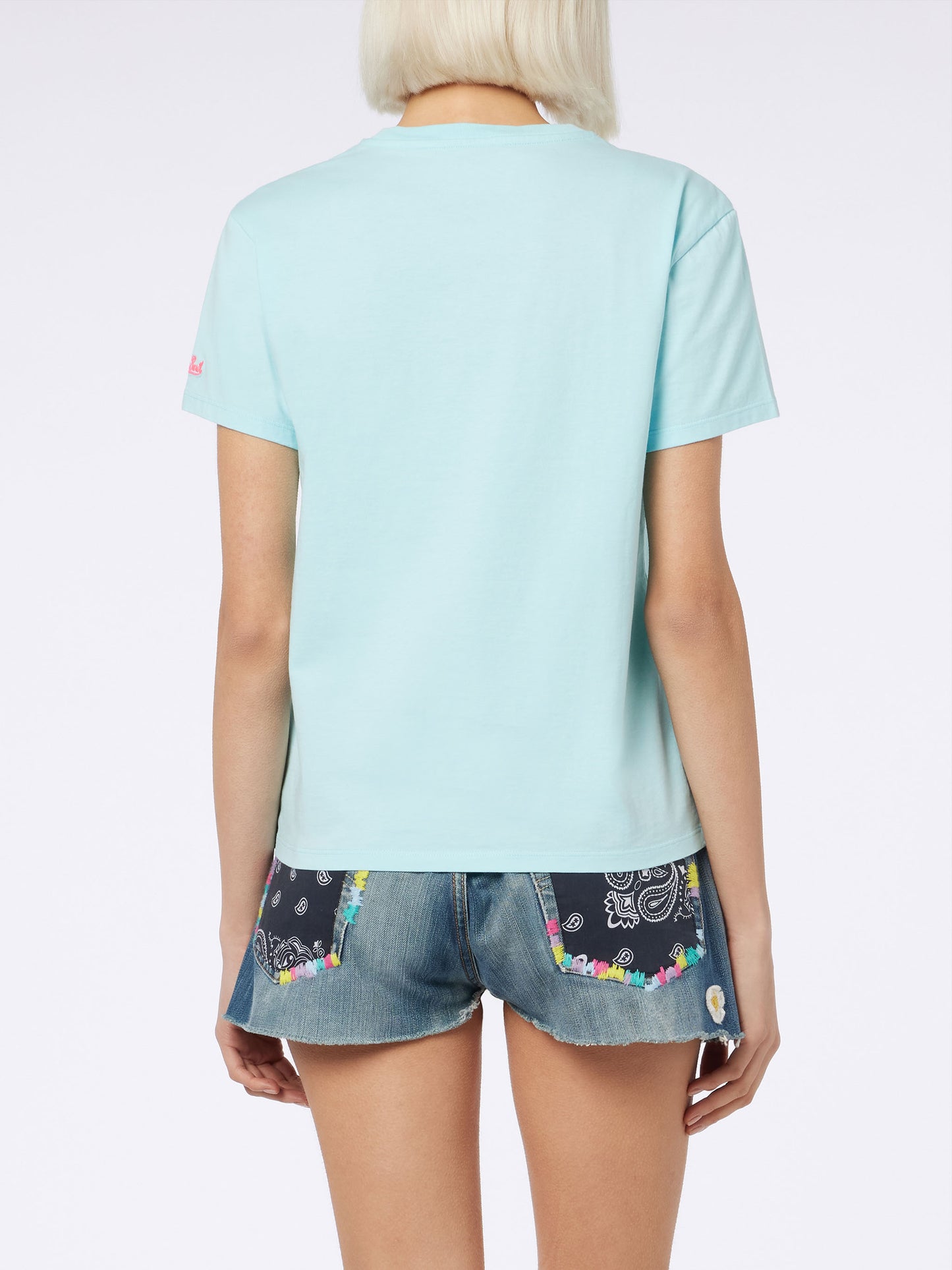 Damen-T-Shirt Emilie aus Baumwolljersey mit Rundhalsausschnitt und Spesso ho Sempre Ragione-Stickerei | INSULTI LUMINOSI SONDEREDITION