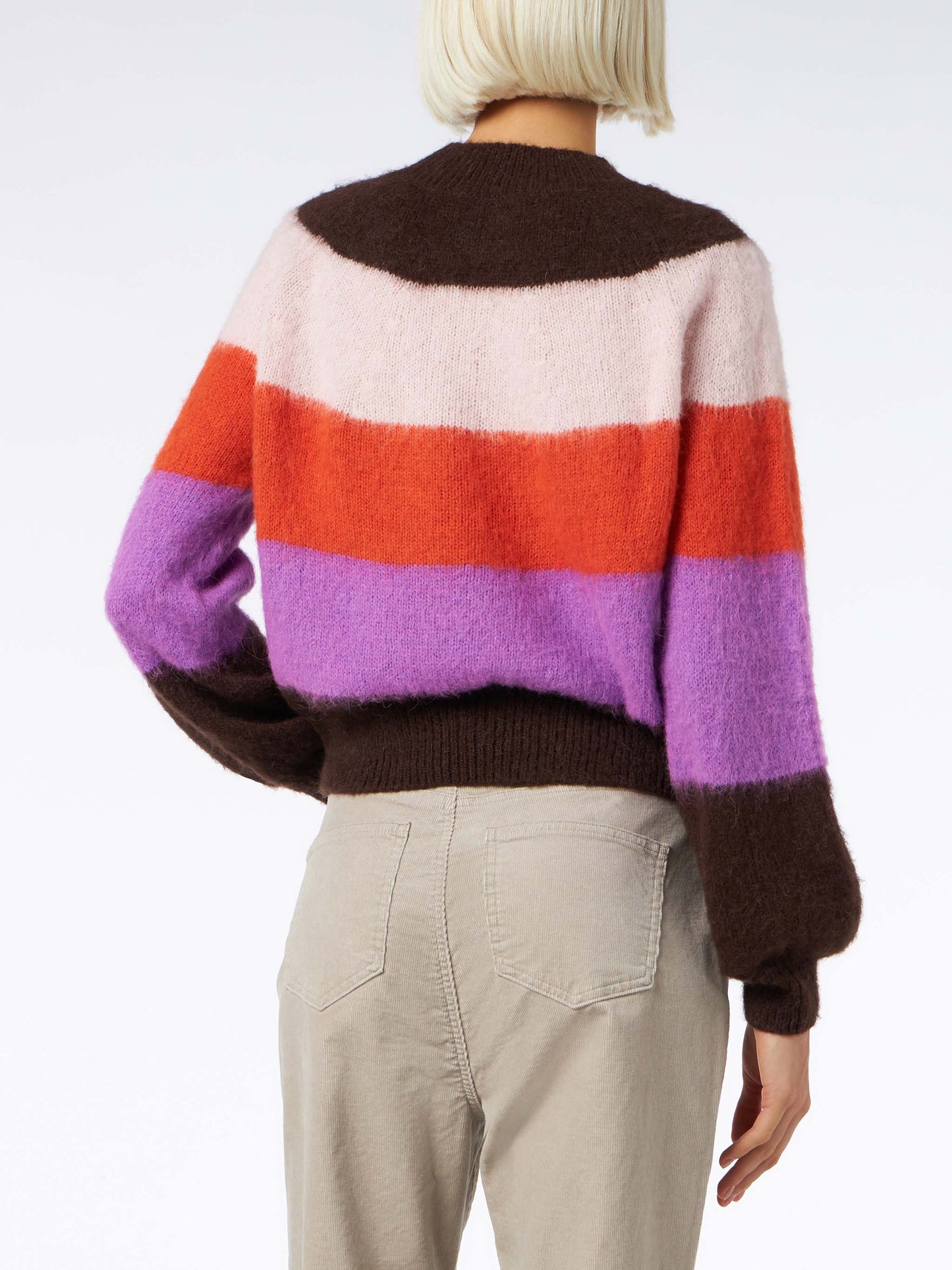Maglione da donna morbida con colori sfumati