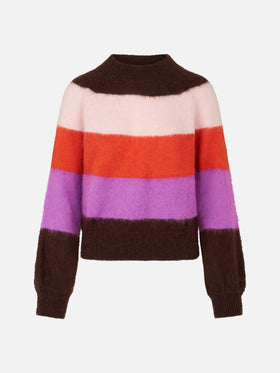 Maglione da donna morbida con colori sfumati