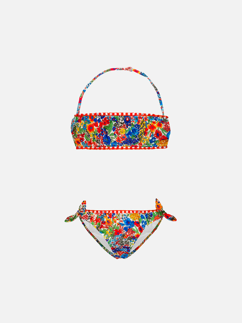 Mädchen-Bralette-Bikini | Hergestellt aus Liberty-Stoff