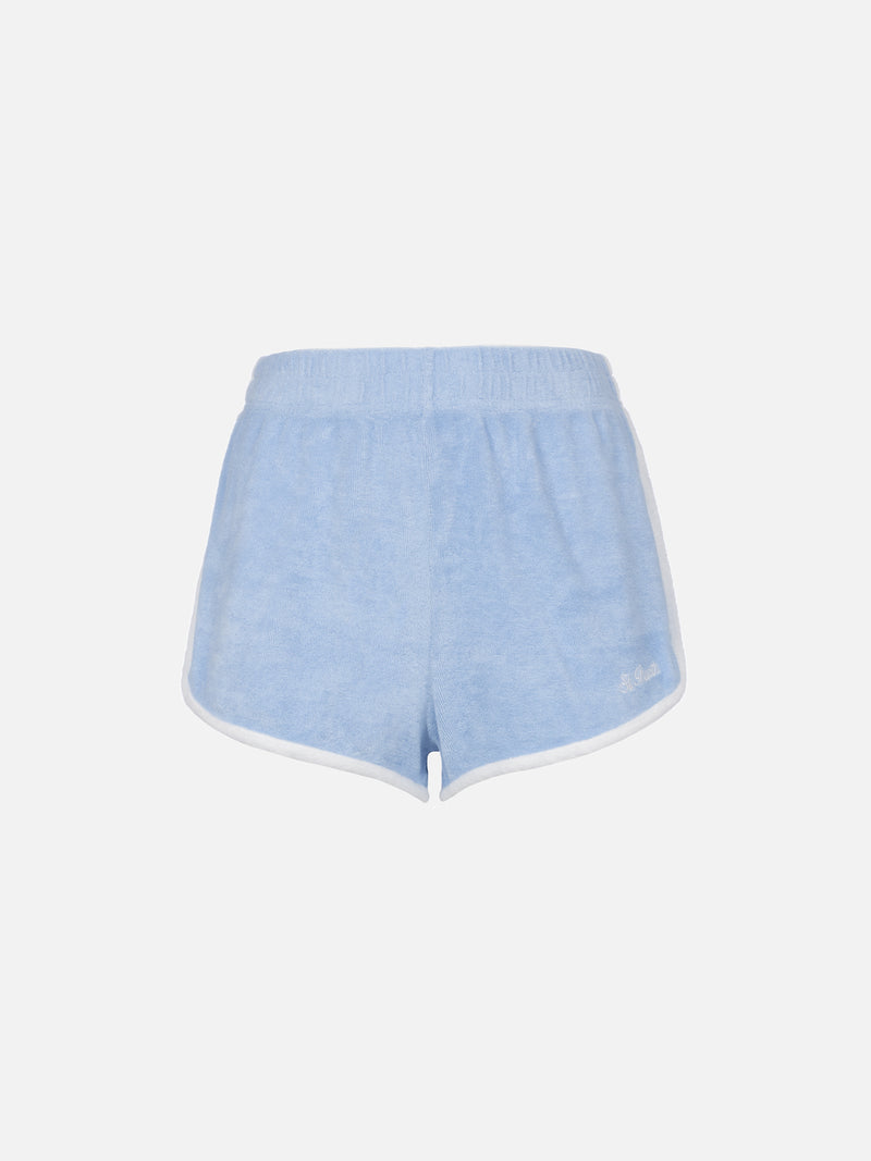 Woman terry cotton pull up shorts Francine