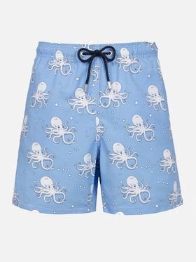 Man mid-length Gustavia swim-shorts with octopus print - MC2 Saint Barth