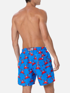 Man mid-length Gustavia swim-shorts with crab print - MC2 Saint Barth