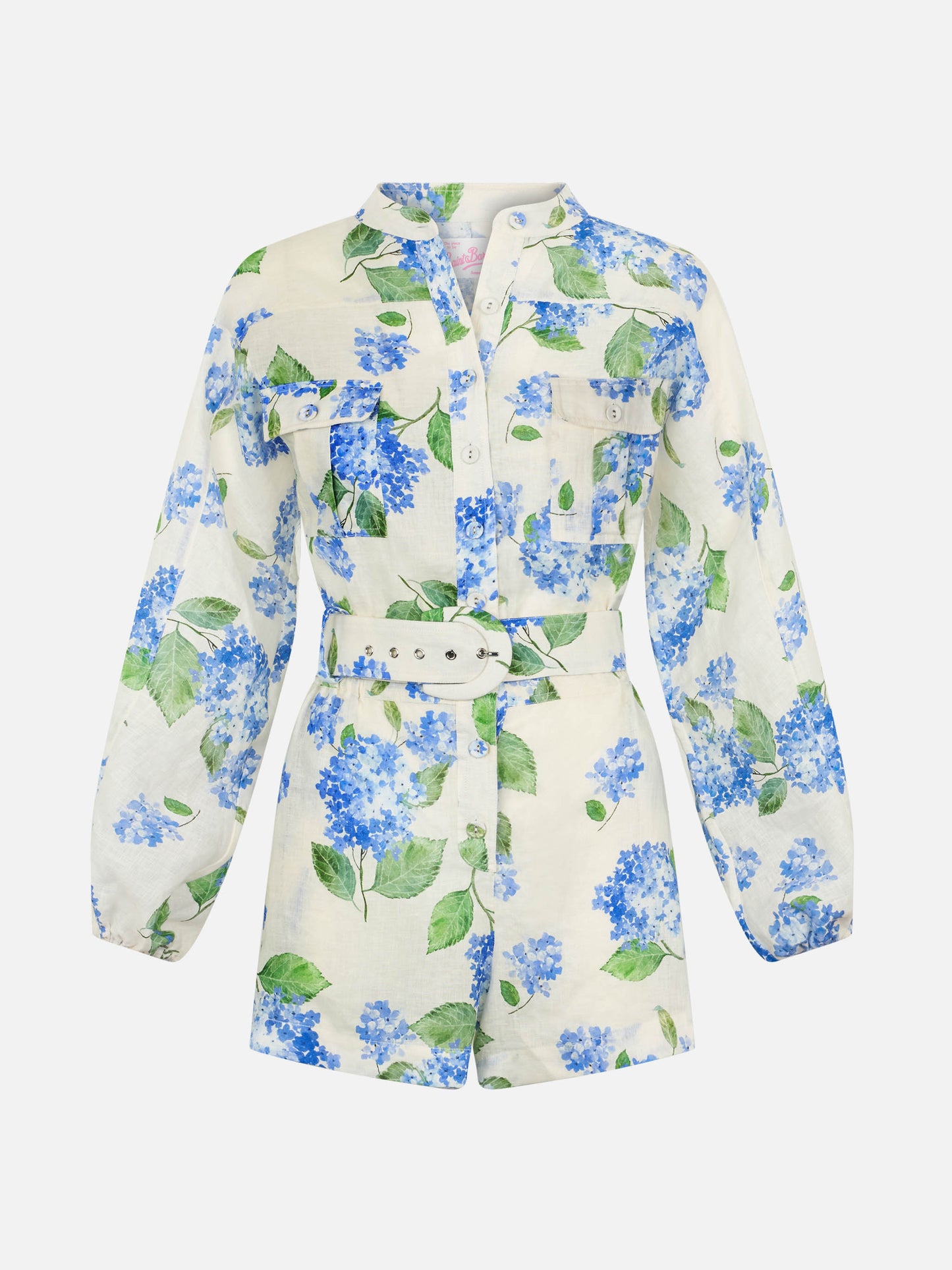 Leinen-Playsuit Hanniel für Damen mit Blumenmuster