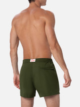 Man military green fitted cut swim shorts Harrys