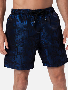 Man ripstop fabric swim shorts Harbour The Riviera with palm jacquard - MC2 Saint Barth