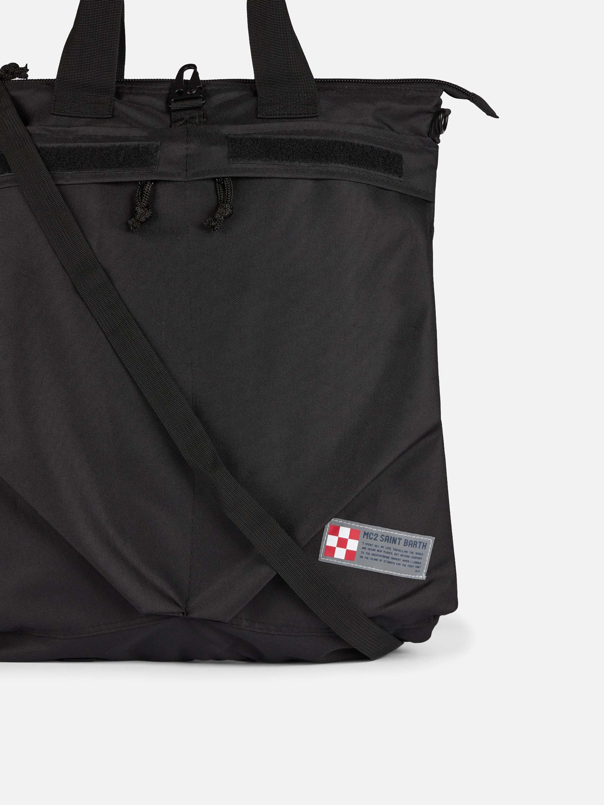 Black technic fabric backpack Helmut - MC2 Saint Barth