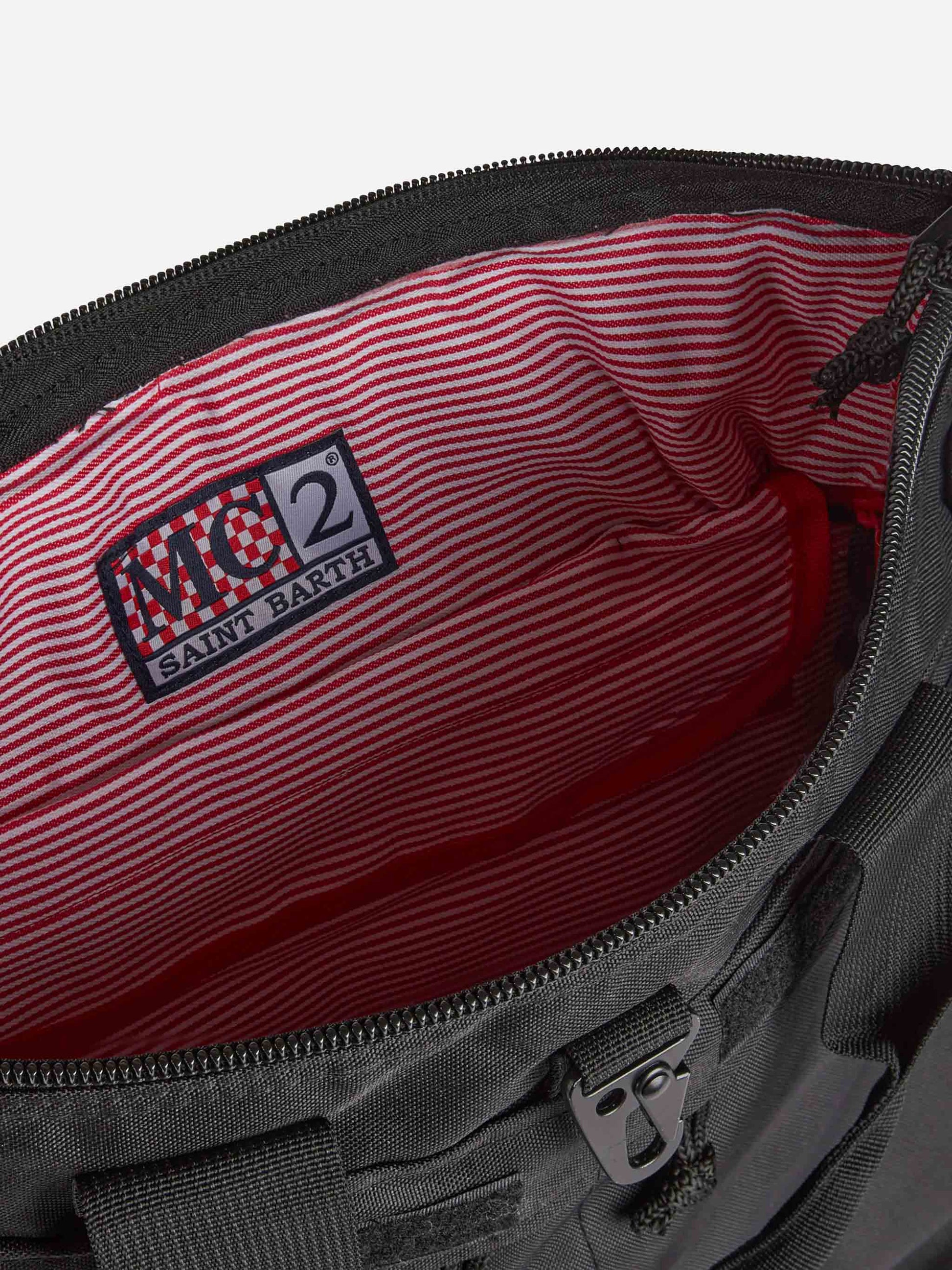 Black technic fabric backpack Helmut - MC2 Saint Barth