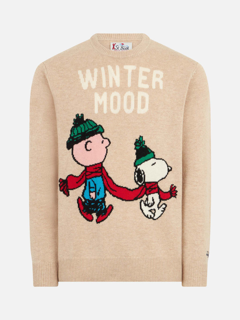 Herrenpullover mit Rundhalsausschnitt und Snoopy-und-Charlie-Jacquard-Print | SNOOPY – ©PEANUTS SONDERAUSGABE