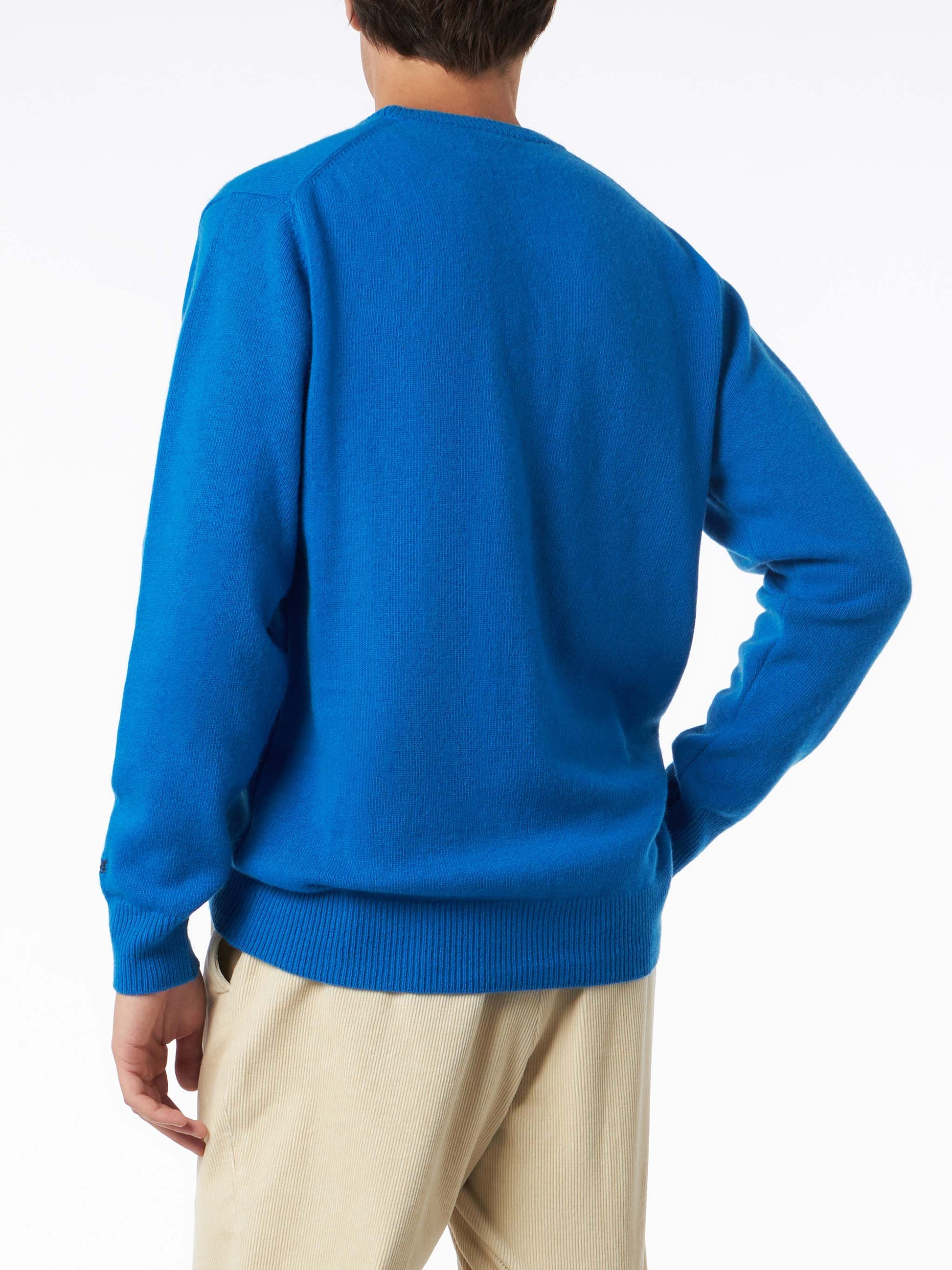 Man crewneck sweater with Sun Moritz Après Ski embroidery - MC2 Saint Barth