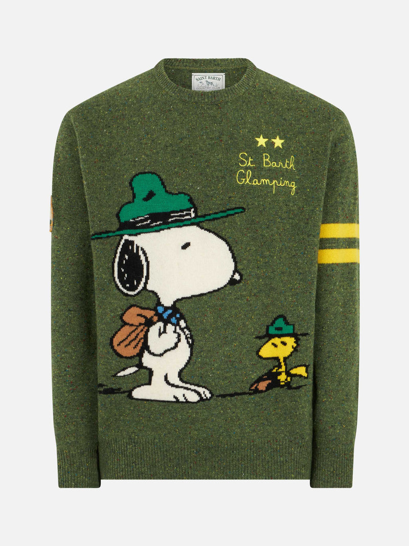 Maglia da uomo donegal girocollo con stampa jacquard Snoopy | SNOOPY - EDIZIONE SPECIALE ©PEANUTS