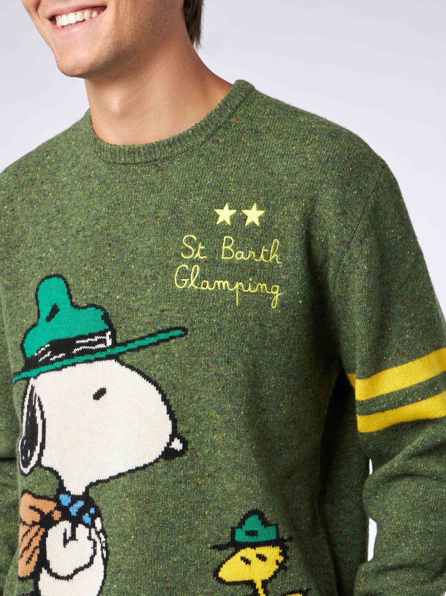 Donegal-Pullover mit Rundhalsausschnitt und Snoopy-Jacquard | SNOOPY – ©PEANUTS SPECIAL EDITION