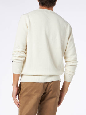 Man sweater with Ciaspole e Nuvole jacquard - MC2 Saint Barth
